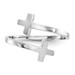 14K White Gold Polished Double Cross Ring - Size 7 - (B31-902)