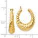 14K Yellow Gold Polished Twisted Hollow Hoop Earrings Jackets - (B36-774)