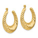 14K Yellow Gold Polished Twisted Hollow Hoop Earrings Jackets - (B36-774)