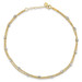 14K Two-tone Gold 2 Stands Spiga Mirror Beads W/ 1'' extension Anklet - Length 9'' inches - (C64-241) 14K Two-tone Gold 2 Stands Spiga Mirror Beads W/ 1'' extension Anklet - Length 9'' inches - (C64-241)