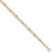 14K Two-tone Gold 2 Stands Spiga Mirror Beads W/ 1'' extension Anklet - Length 9'' inches - (C64-241) 14K Two-tone Gold 2 Stands Spiga Mirror Beads W/ 1'' extension Anklet - Length 9'' inches - (C64-241)