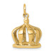 14K Yellow Gold Crown Charm 20mm length - (A82-467)