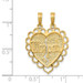 14K Yellow Gold Reversible Mizpah 2 Piece Break Apart Charm - (A83-331)