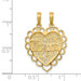 14K Yellow Gold Reversible Mizpah 2 Piece Break Apart Charm - (A83-331)