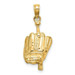 14K Yellow Gold Polished 3-Dimensional Glove/Bat/Ball Baseball Pendant - (A83-334) 14K Yellow Gold Polished 3-Dimensional Glove/Bat/Ball Baseball Pendant - (A83-334)