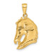 14K Yellow Gold Solid Polished Open-Backed Horse Head Pendant - (A83-466) 14K Yellow Gold Solid Polished Open-Backed Horse Head Pendant - (A83-466)