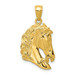 14K Yellow Gold Solid Polished Open-Backed Horse Head Pendant - (A83-466) 14K Yellow Gold Solid Polished Open-Backed Horse Head Pendant - (A83-466)