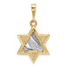 14K Two-tone Gold Star of David Pendant 30mm length - (A84-731) 14K Two-tone Gold Star of David Pendant 30mm length - (A84-731)