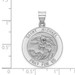14K White Gold Polished and Satin St. Michael Medal Pendant 23mm width - (B11-537) 14K White Gold Polished and Satin St. Michael Medal Pendant 23mm width - (B11-537)
