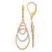 Leslie's 14K Tri-Color Gold Dangle Leverback Earrings - (B44-287) Leslie's 14K Tri-Color Gold Dangle Leverback Earrings - (B44-287)