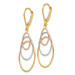 Leslie's 14K Tri-Color Gold Dangle Leverback Earrings - (B44-287) Leslie's 14K Tri-Color Gold Dangle Leverback Earrings - (B44-287)
