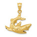 14K Yellow Gold Shark Pendant - (A82-843) 14K Yellow Gold Shark Pendant - (A82-843)