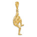 14K Yellow Gold Polished 3-Dimensional Pitcher Baseball Charm - (A83-339) 14K Yellow Gold Polished 3-Dimensional Pitcher Baseball Charm - (A83-339)