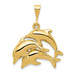 14K Yellow Gold Dolphin Charm - (A83-815)