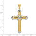 14K Yellow Gold and Rhodium Cross Pendant - (A84-480) 14K Yellow Gold and Rhodium Cross Pendant - (A84-480)