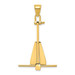 14K Yellow Gold Moveable Anchor Pendant - (A85-140) 14K Yellow Gold Moveable Anchor Pendant - (A85-140)