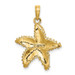 14K Yellow Gold Starfish With Beaded Texture Charm Pendant - (A92-821) 14K Yellow Gold Starfish With Beaded Texture Charm Pendant - (A92-821)