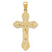 14K Two-tone Gold Crucifix Scrolled Tips Charm Pendant - (A94-212) 14K Two-tone Gold Crucifix Scrolled Tips Charm Pendant - (A94-212)
