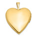 14K Yellow Gold 20mm Plain Polished Heart Locket 25x20mm - (A99-597) 14K Yellow Gold 20mm Plain Polished Heart Locket 25x20mm - (A99-597)