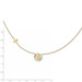 14k Yellow Gold Two-tone-plated Diamond-cut Angel & Cross Necklace - length: 17" inches - (B22-654) 14k Yellow Gold Two-tone-plated Diamond-cut Angel & Cross Necklace - length: 17" inches - (B22-654)