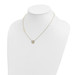 14k Yellow Gold Two-tone-plated Diamond-cut Angel & Cross Necklace - length: 17" inches - (B22-654) 14k Yellow Gold Two-tone-plated Diamond-cut Angel & Cross Necklace - length: 17" inches - (B22-654)