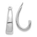 14K White Gold J Hoop Earrings Jackets - (B43-932)