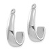 14K White Gold J Hoop Earrings Jackets - (B43-932)