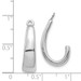14K White Gold J Hoop Earrings Jackets - (B43-932)