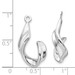 14K White Gold Twisted J Earrings Jackets - (B43-953)