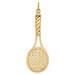 14K Yellow Gold Tennis Racquet Pendant - (A82-543) 14K Yellow Gold Tennis Racquet Pendant - (A82-543)