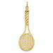 14K Yellow Gold Tennis Racquet Pendant - (A82-543) 14K Yellow Gold Tennis Racquet Pendant - (A82-543)
