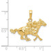 14K Yellow Gold Jockey on Horse Pendant - (A83-306) 14K Yellow Gold Jockey on Horse Pendant - (A83-306)