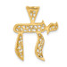 14K Yellow Gold Filigree Chai Pendant - (A83-350)