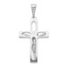 14K White Gold Crucifix Pendant 48mm length - (A83-401)