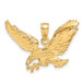 14K Yellow Gold Solid Polished Eagle Pendant - (A83-473)