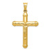 14K Yellow Gold Reversible Crucifix /Cross Pendant 56mm length - (A83-510) 14K Yellow Gold Reversible Crucifix /Cross Pendant 56mm length - (A83-510)