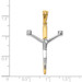 14K Two-tone Gold Crucifix Charm - (A83-944)