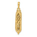 14K Yellow Gold & Rhodium Mezuzah with Shin Charm - (A83-954) 14K Yellow Gold & Rhodium Mezuzah with Shin Charm - (A83-954)