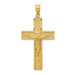14K Yellow Gold Satin Finish Crucifix Pendant - (A84-676)
