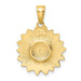 14K Yellow Gold Enameled Yellow Sunflower Pendant - (A84-780)