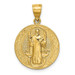 14k Yellow Gold San Benito 2 Sided Round Pendant - (A86-108) 14k Yellow Gold San Benito 2 Sided Round Pendant - (A86-108)
