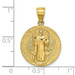 14k Yellow Gold San Benito 2 Sided Round Pendant - (A86-108) 14k Yellow Gold San Benito 2 Sided Round Pendant - (A86-108)