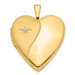 14K Yellow Gold 20mm Polished Satin with Diamond Heart Locket 25x20mm - (A99-336) 14K Yellow Gold 20mm Polished Satin with Diamond Heart Locket 25x20mm - (A99-336)
