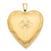 14K Yellow Gold 20mm Diamond Set Cross Heart Locket - (A99-839) 14K Yellow Gold 20mm Diamond Set Cross Heart Locket - (A99-839)