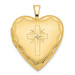 14K Yellow Gold 20mm Diamond Set Cross Heart Locket - (A99-839) 14K Yellow Gold 20mm Diamond Set Cross Heart Locket - (A99-839)