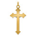 14K Two-tone Gold INRI Hollow Crucifix Pendant 45mm length - (B11-278)