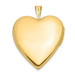 14K Yellow Gold 20mm with Diamond Heart Locket 25x20mm - (B14-192)