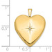 14K Yellow Gold 20mm with Diamond Heart Locket 25x20mm - (B14-192)
