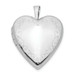 14K 20mm White Gold Flower Vine Border Heart Locket 25x20mm - (B14-255)