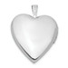 14K 20mm White Gold Flower Vine Border Heart Locket 25x20mm - (B14-255)